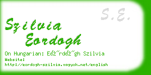 szilvia eordogh business card